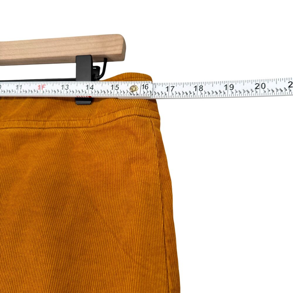 J Crew Corduroy A-Line Skirt Size 8 Yellow Mini Zip Lined Cotton G8210 Academia - Picture 8 of 12